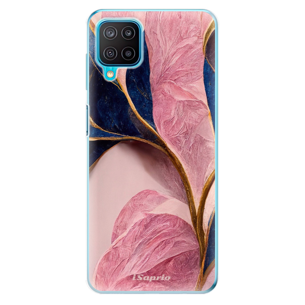 Odolné silikonové pouzdro iSaprio - Pink Blue Leaves - Samsung Galaxy M12