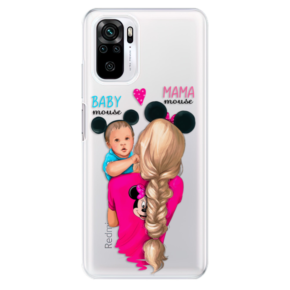 Odolné silikonové pouzdro iSaprio - Mama Mouse Blonde and Boy - Xiaomi Redmi Note 10 / Note 10S