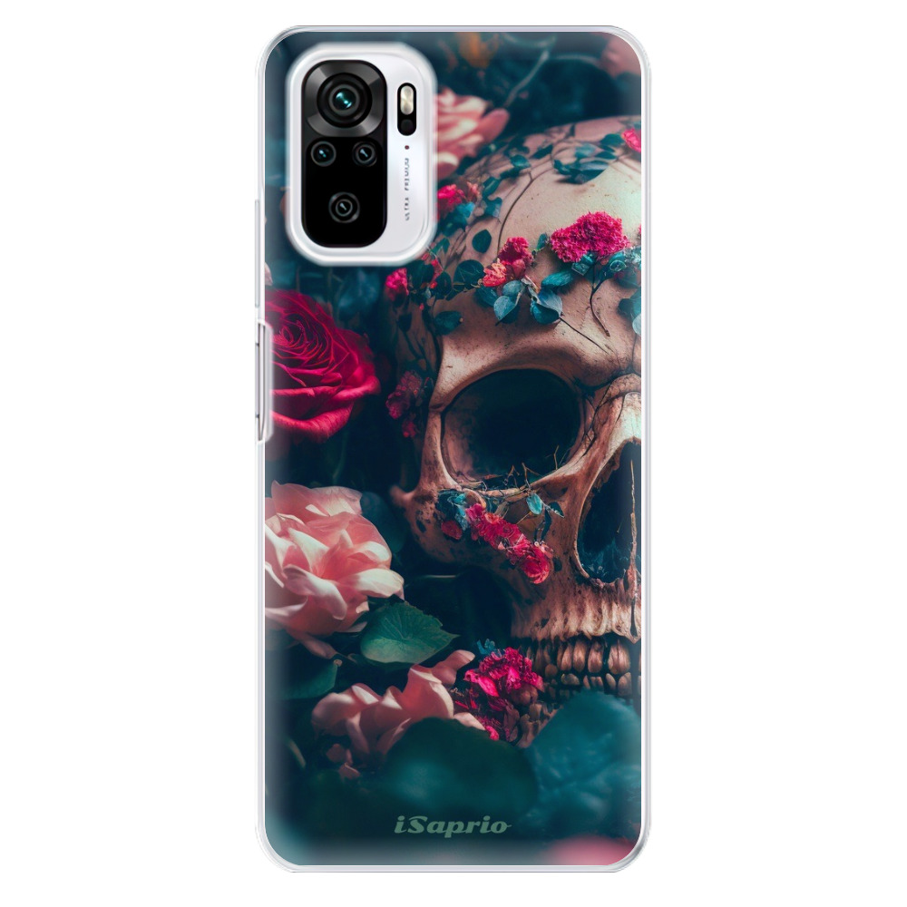 Odolné silikonové pouzdro iSaprio - Skull in Roses - Xiaomi Redmi Note 10 / Note 10S