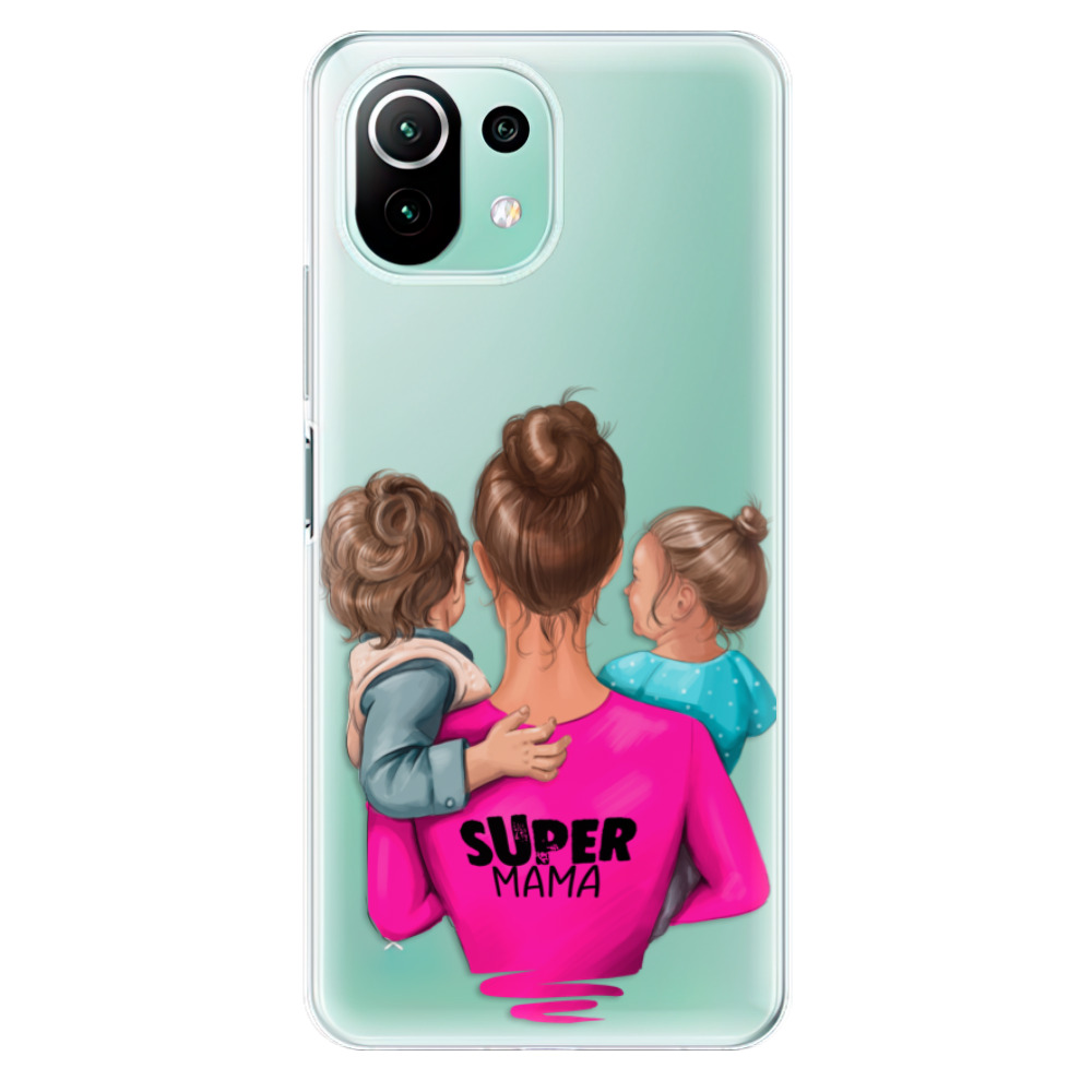 Odolné silikonové pouzdro iSaprio - Super Mama - Boy and Girl - Xiaomi Mi 11 Lite