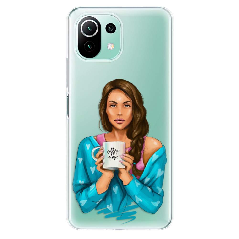 Odolné silikonové pouzdro iSaprio - Coffe Now - Brunette - Xiaomi Mi 11 Lite