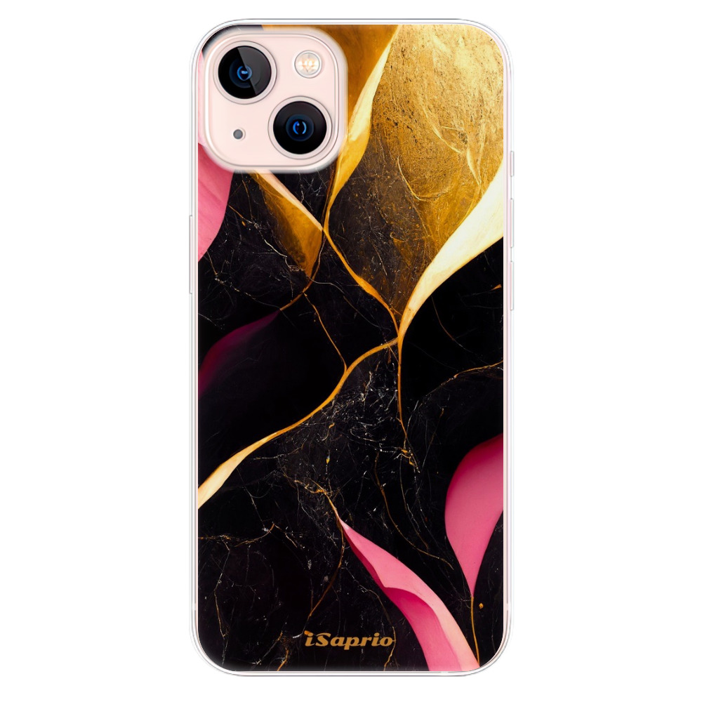 Odolné silikonové pouzdro iSaprio - Gold Pink Marble - iPhone 13