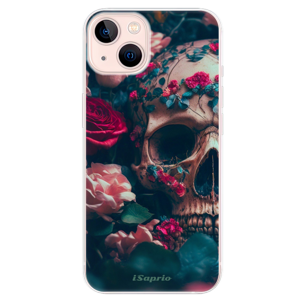 Odolné silikonové pouzdro iSaprio - Skull in Roses - iPhone 13