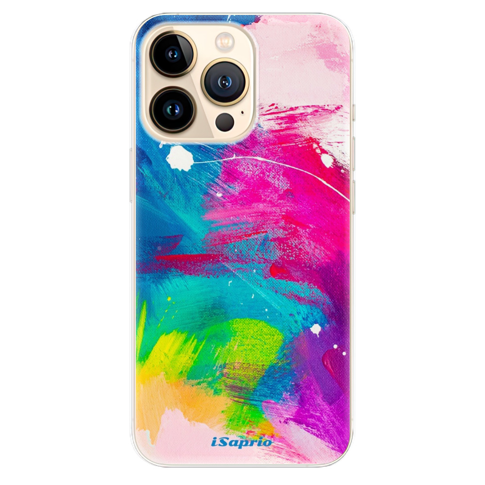 Odolné silikonové pouzdro iSaprio - Abstract Paint 03 - iPhone 13 Pro