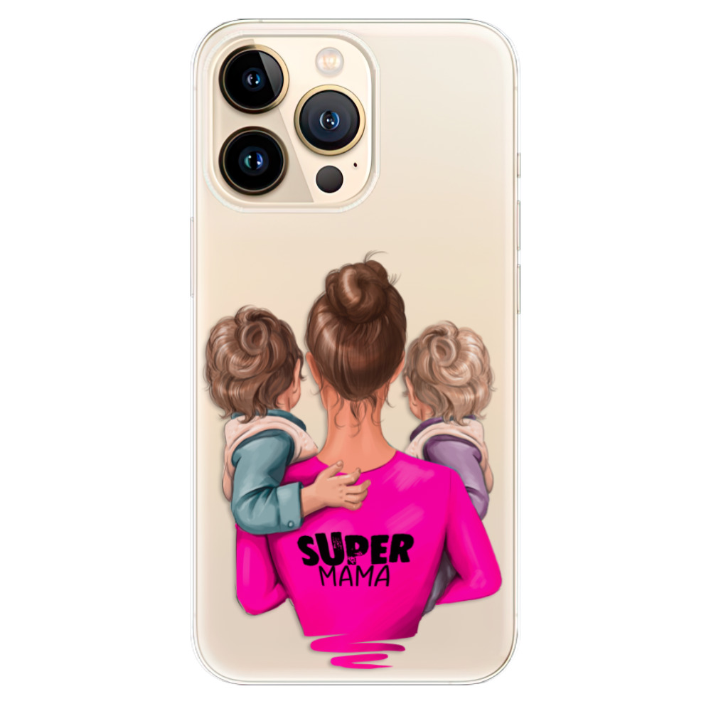 Odolné silikonové pouzdro iSaprio - Super Mama - Two Boys - iPhone 13 Pro Max