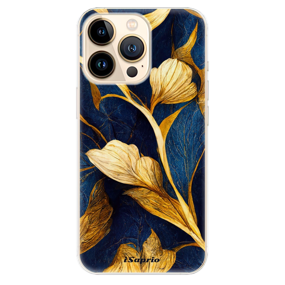 Odolné silikonové pouzdro iSaprio - Gold Leaves - iPhone 13 Pro Max