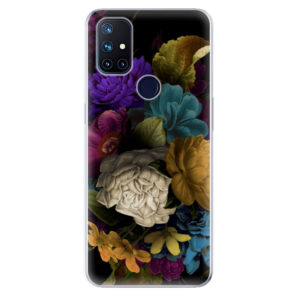Odolné silikonové pouzdro iSaprio - Dark Flowers na mobil OnePlus Nord N10 5G (Odolný silikonový kryt, obal, pouzdro iSaprio - Dark Flowers na mobilní telefon OnePlus Nord N10 5G)