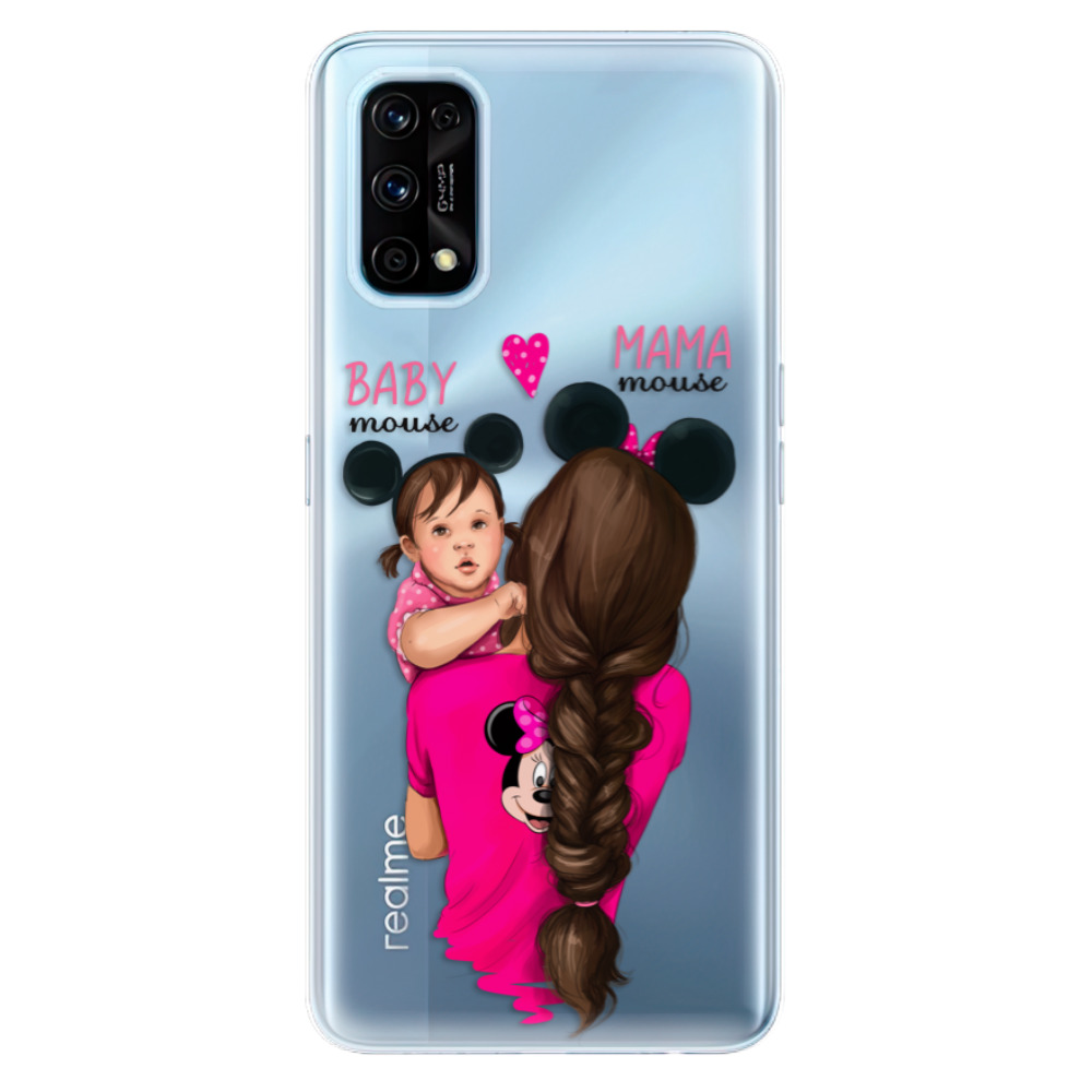 Odolné silikonové pouzdro iSaprio - Mama Mouse Brunette and Girl - Realme 7 Pro