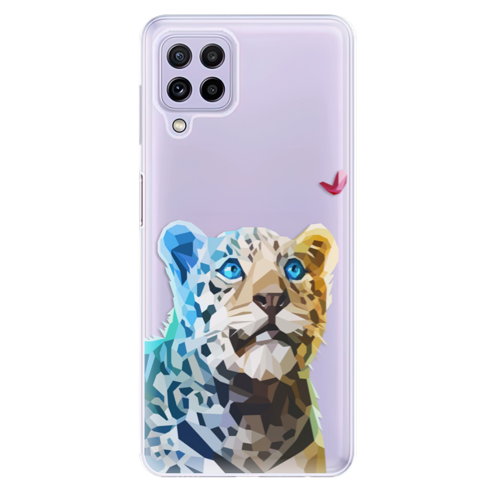 Odolné silikonové pouzdro iSaprio - Leopard With Butterfly - Samsung Galaxy A22