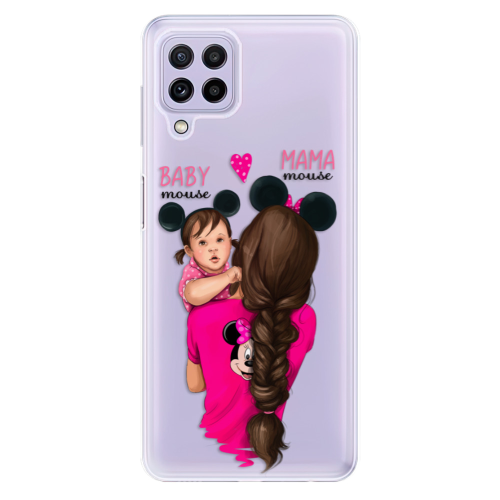Odolné silikonové pouzdro iSaprio - Mama Mouse Brunette and Girl - Samsung Galaxy A22
