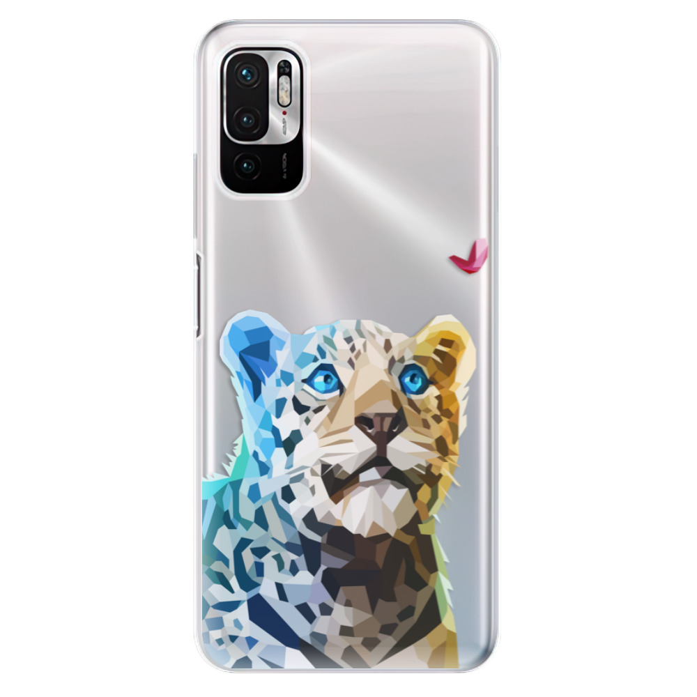 Odolné silikonové pouzdro iSaprio - Leopard With Butterfly - Xiaomi Redmi Note 10 5G