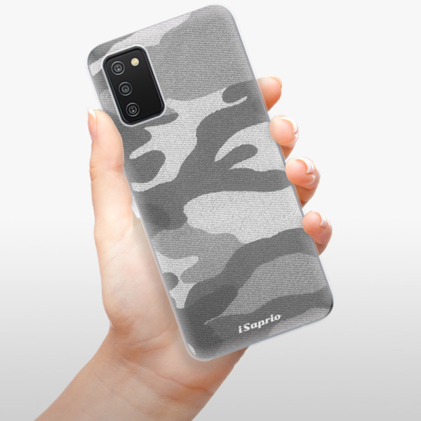 Odolné silikonové pouzdro iSaprio - Gray Camuflage 02 - Samsung Galaxy A03s