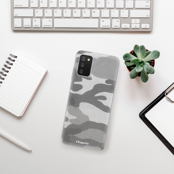 Odolné silikonové pouzdro iSaprio - Gray Camuflage 02 - Samsung Galaxy A03s