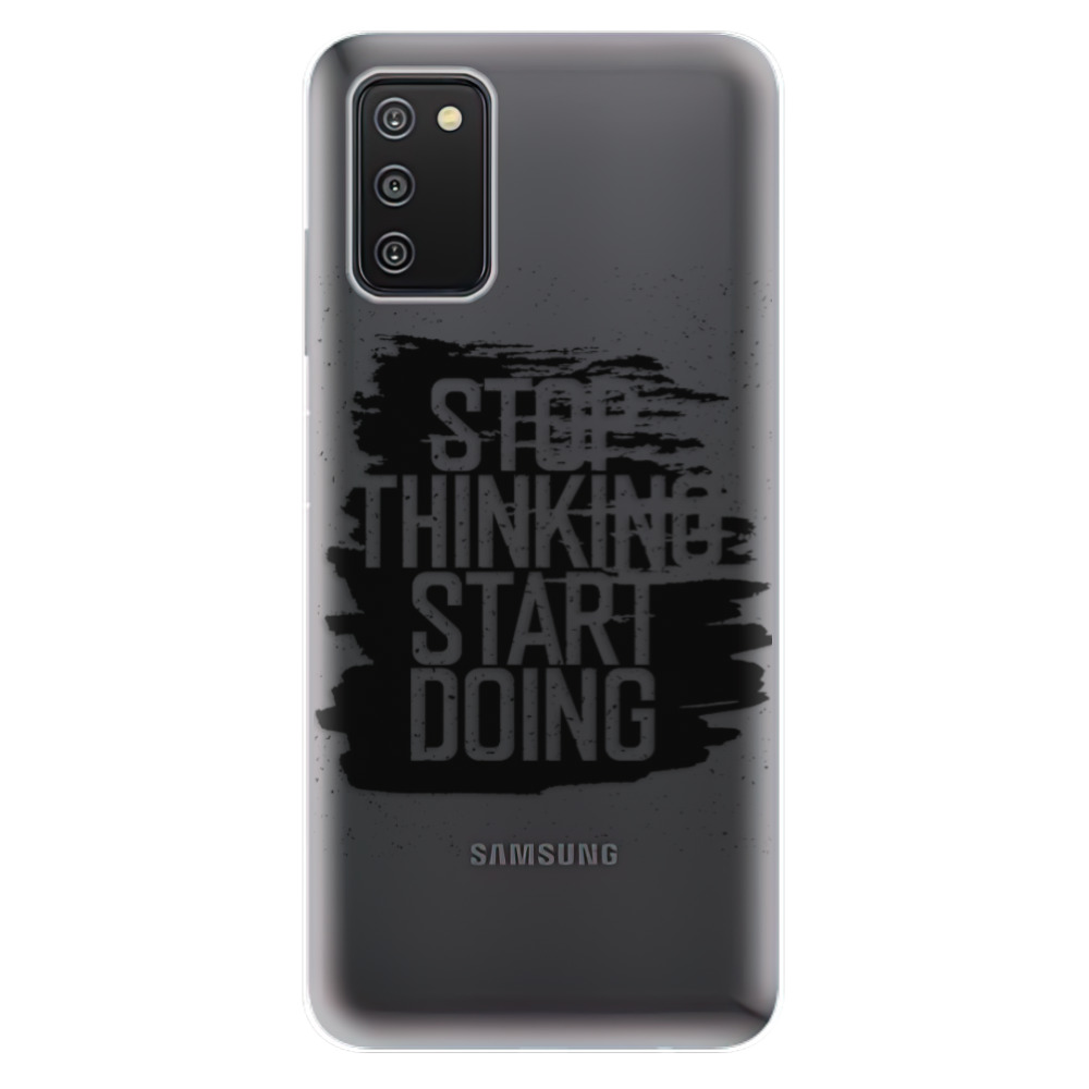 Odolné silikonové pouzdro iSaprio - Start Doing - black - Samsung Galaxy A03s