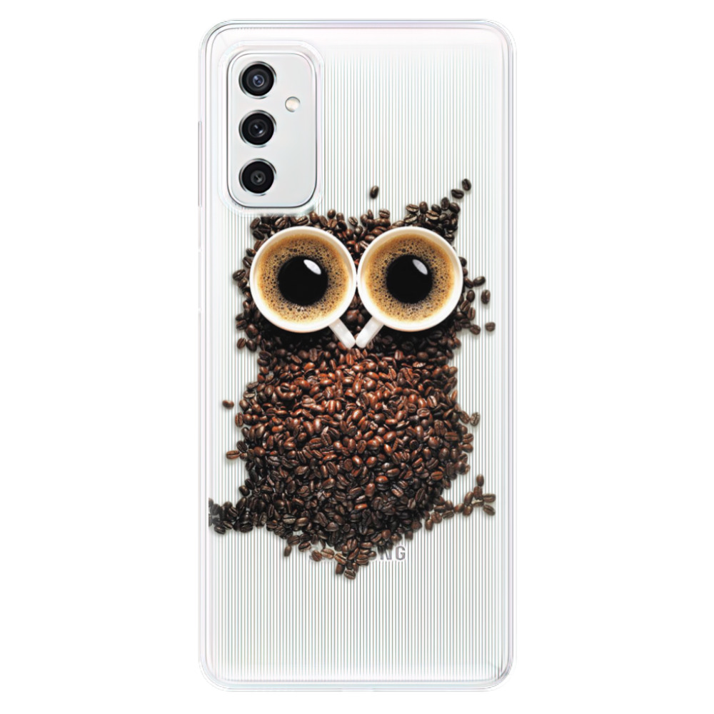 Silikonové odolné pouzdro iSaprio - Owl And Coffee na mobil Samsung Galaxy M52 5G (Silikonový odolný kryt, obal, pouzdro iSaprio - Owl And Coffee na mobilní telefon Samsung Galaxy M52 5G)