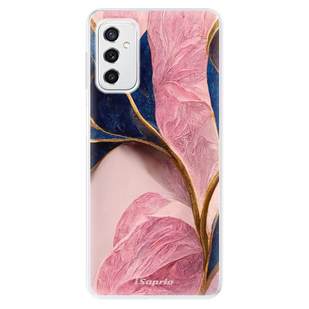 Odolné silikonové pouzdro iSaprio - Pink Blue Leaves - Samsung Galaxy M52 5G