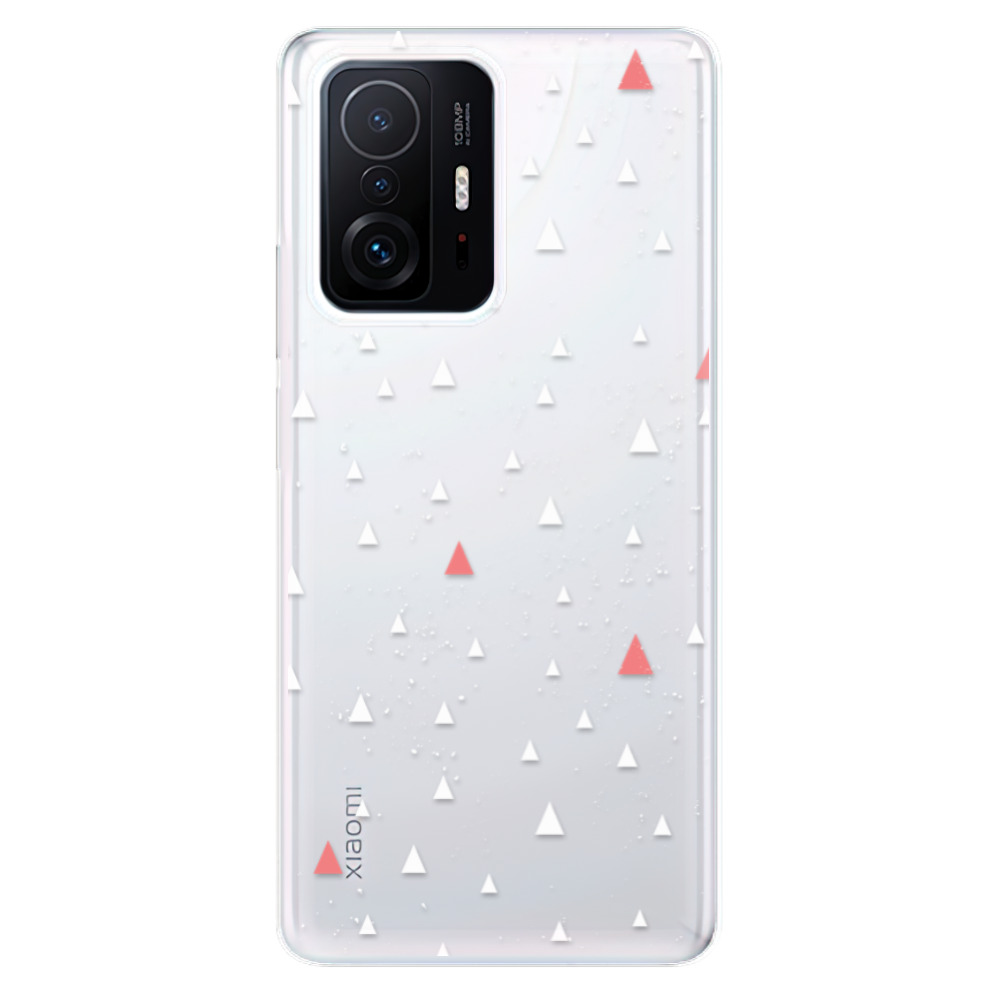 Odolné silikonové pouzdro iSaprio - Abstract Triangles 02 - white - Xiaomi 11T / 11T Pro