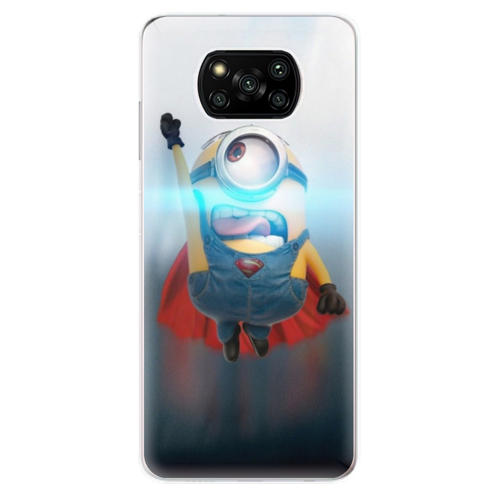 Odolné silikonové pouzdro iSaprio - Mimons Superman 02 - Xiaomi Poco X3 Pro / X3 NFC