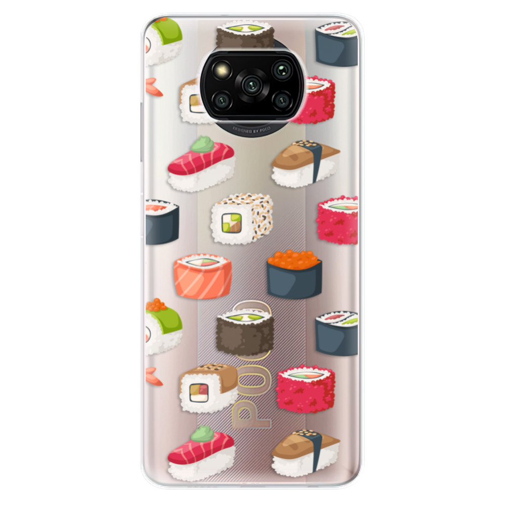 Odolné silikonové pouzdro iSaprio - Sushi Pattern - Xiaomi Poco X3 Pro / X3 NFC
