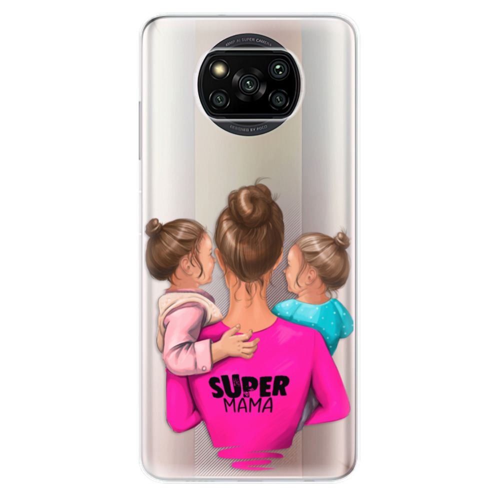 Odolné silikonové pouzdro iSaprio - Super Mama - Two Girls - Xiaomi Poco X3 Pro / X3 NFC