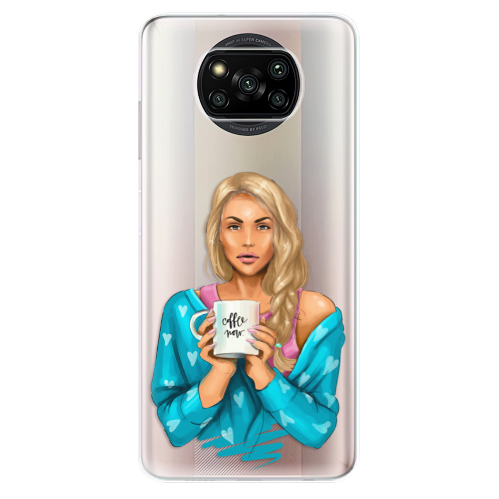 Odolné silikonové pouzdro iSaprio - Coffe Now - Blond - Xiaomi Poco X3 Pro / X3 NFC