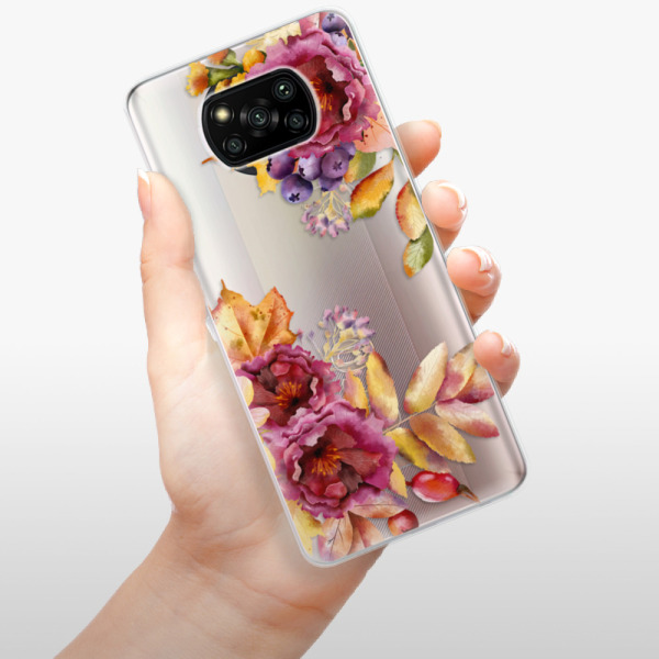 Odolné silikonové pouzdro iSaprio - Fall Flowers - Xiaomi Poco X3 Pro / X3 NFC