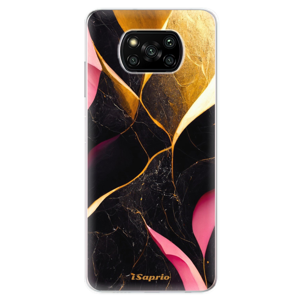 Odolné silikonové pouzdro iSaprio - Gold Pink Marble - Xiaomi Poco X3 Pro / X3 NFC