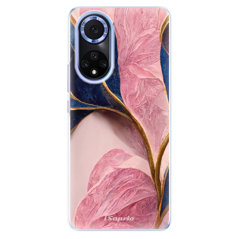 Odolné silikonové pouzdro iSaprio - Pink Blue Leaves - Huawei Nova 9