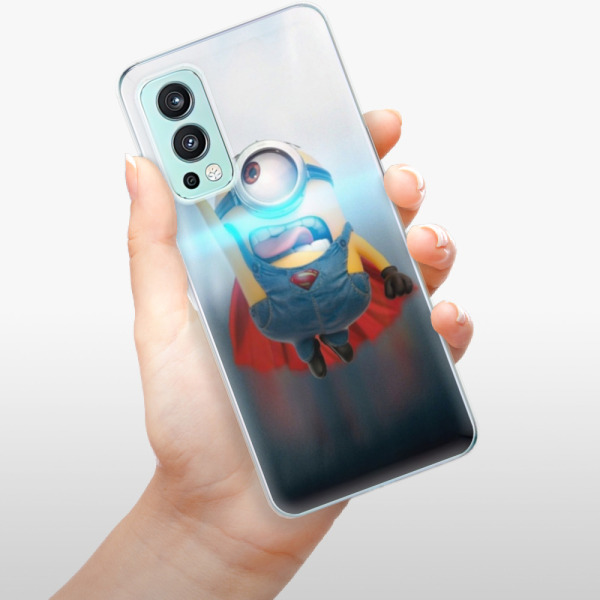 Odolné silikonové pouzdro iSaprio - Mimons Superman 02 - OnePlus Nord 2 5G