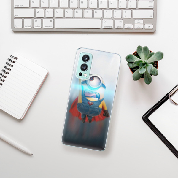 Odolné silikonové pouzdro iSaprio - Mimons Superman 02 - OnePlus Nord 2 5G