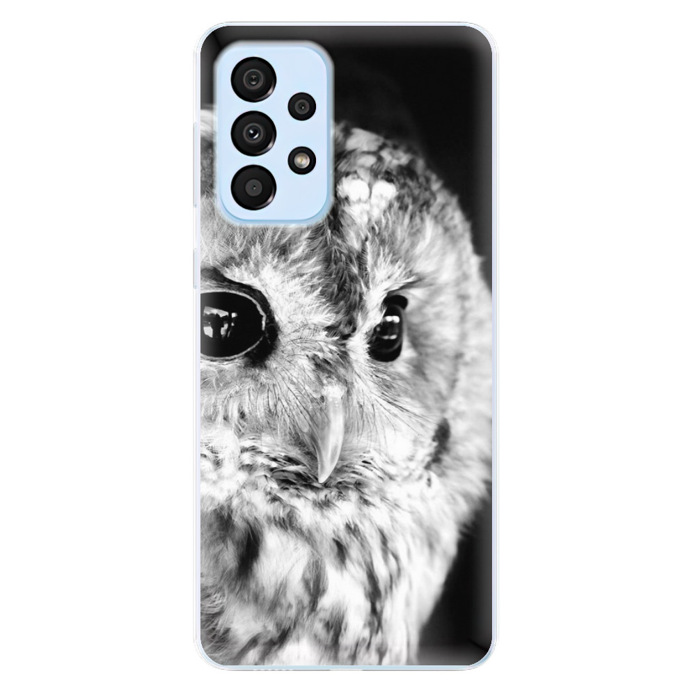 Odolné silikonové pouzdro iSaprio - BW Owl - Samsung Galaxy A33 5G