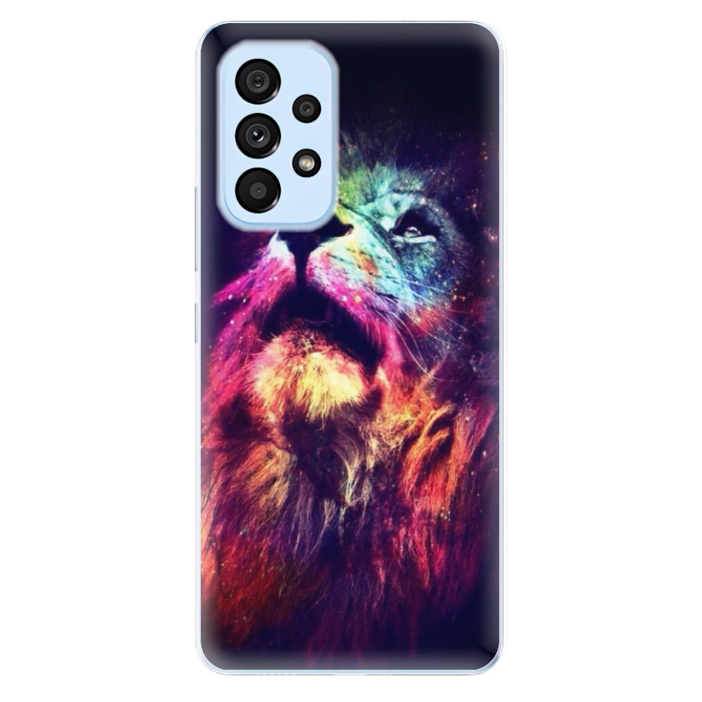 Odolné silikonové pouzdro iSaprio - Lion in Colors - Samsung Galaxy A53 5G