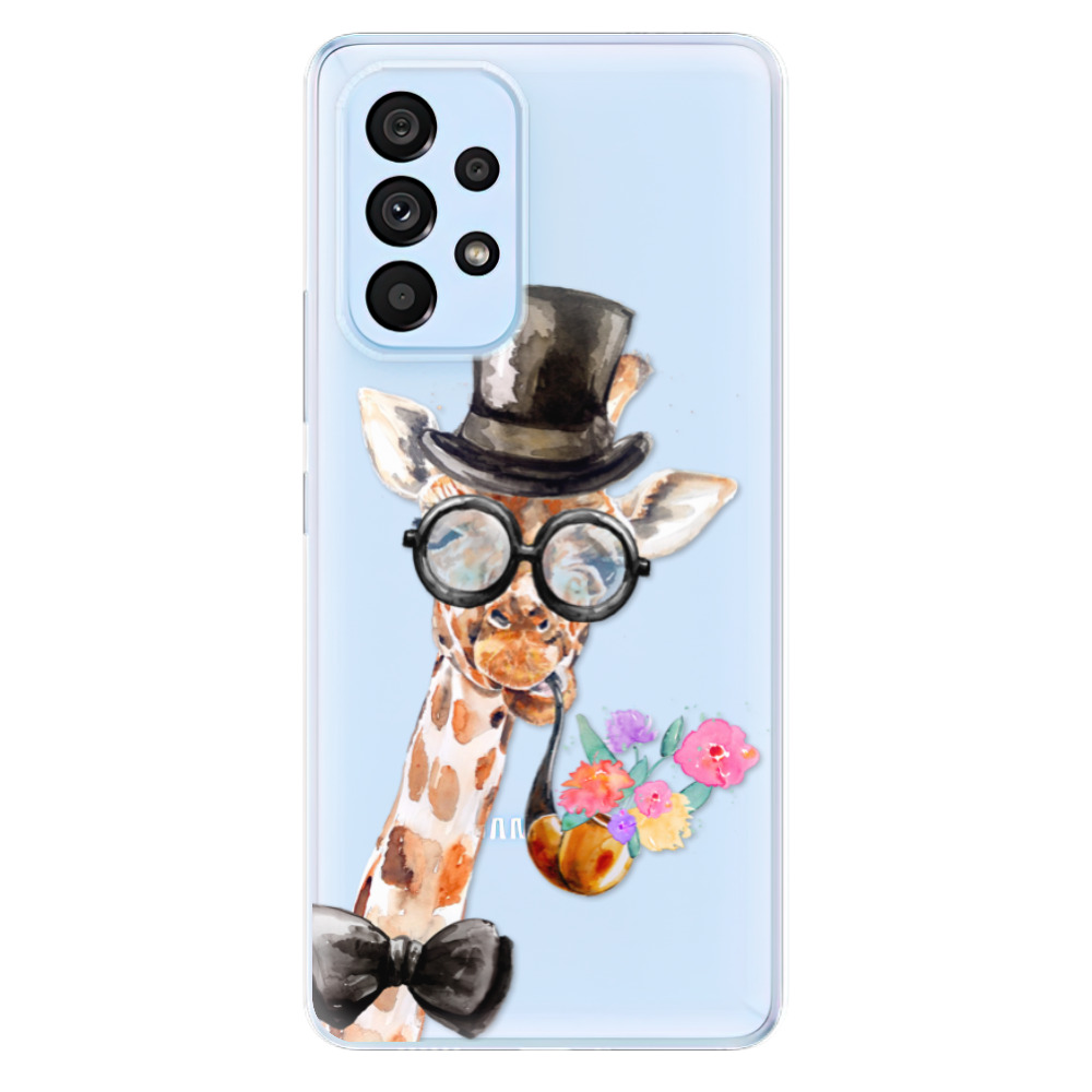 Odolné silikonové pouzdro iSaprio - Sir Giraffe - Samsung Galaxy A53 5G