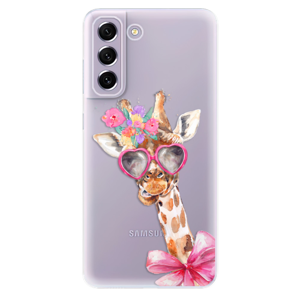 Odolné silikonové pouzdro iSaprio - Lady Giraffe - Samsung Galaxy S21 FE 5G