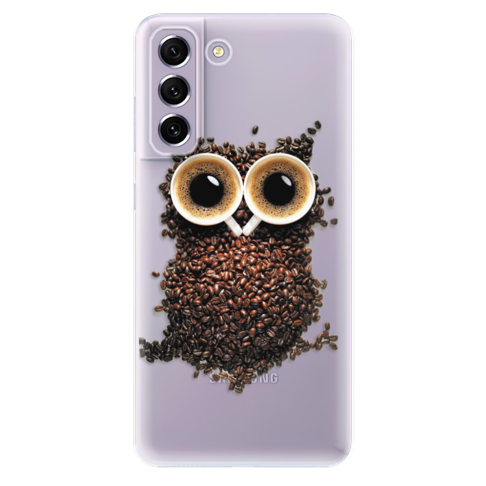 Odolné silikonové pouzdro iSaprio - Owl And Coffee - Samsung Galaxy S21 FE 5G