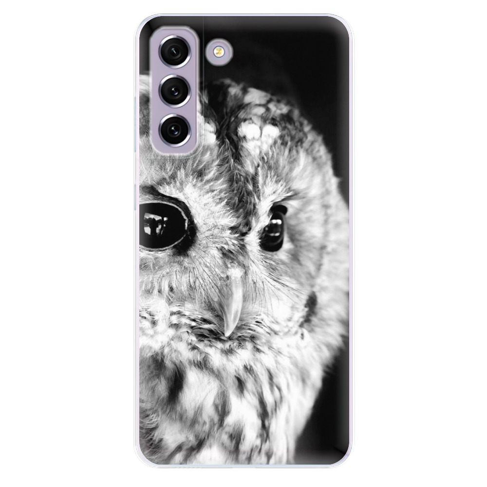 Odolné silikonové pouzdro iSaprio - BW Owl - Samsung Galaxy S21 FE 5G