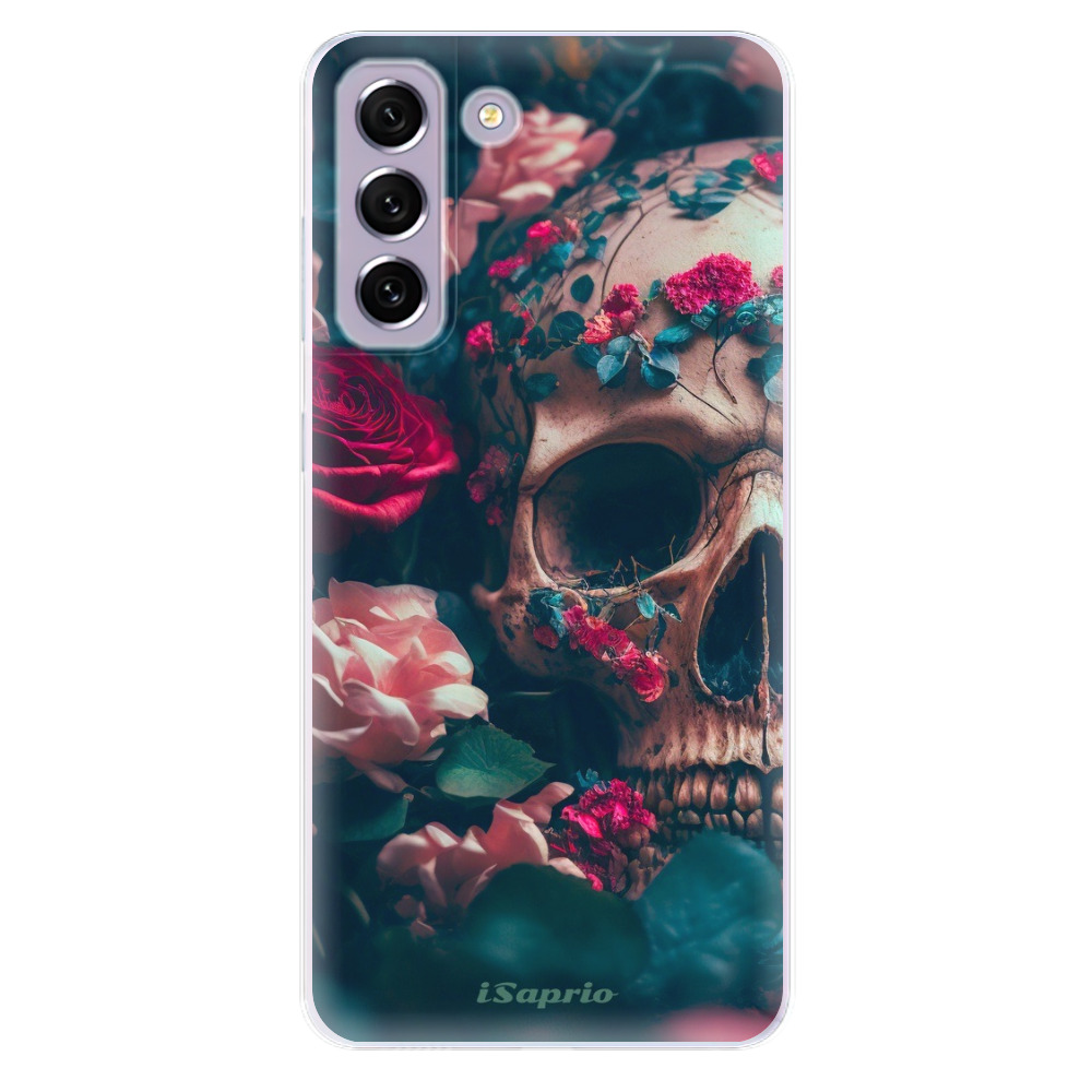 Odolné silikonové pouzdro iSaprio - Skull in Roses - Samsung Galaxy S21 FE 5G