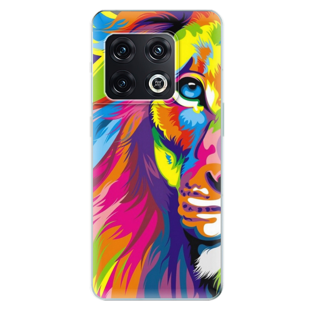Odolné silikonové pouzdro iSaprio - Rainbow Lion - OnePlus 10 Pro