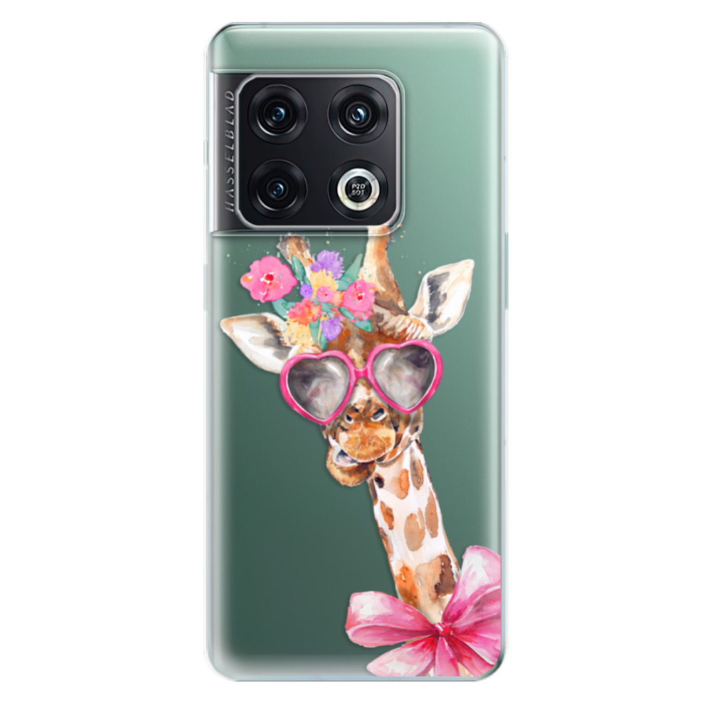 Odolné silikonové pouzdro iSaprio - Lady Giraffe - OnePlus 10 Pro