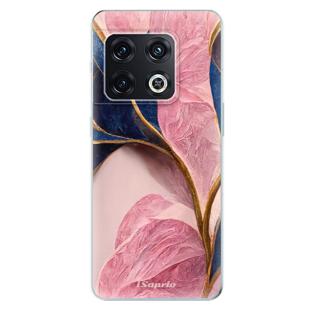 Odolné silikonové pouzdro iSaprio - Pink Blue Leaves - OnePlus 10 Pro