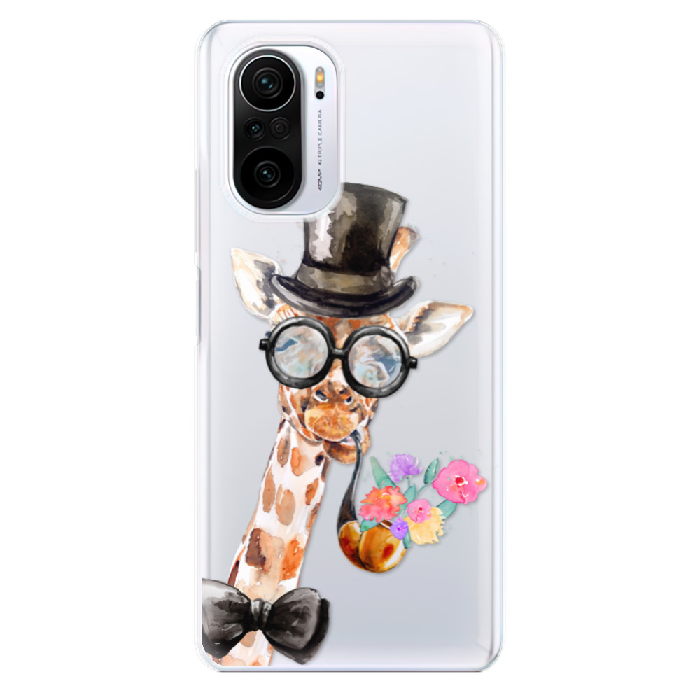 Odolné silikonové pouzdro iSaprio - Sir Giraffe - Xiaomi Poco F3