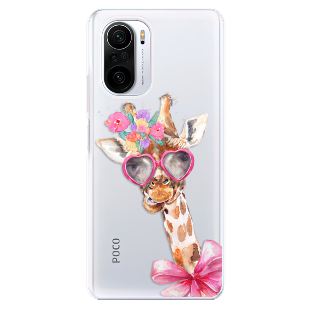 Odolné silikonové pouzdro iSaprio - Lady Giraffe - Xiaomi Poco F3