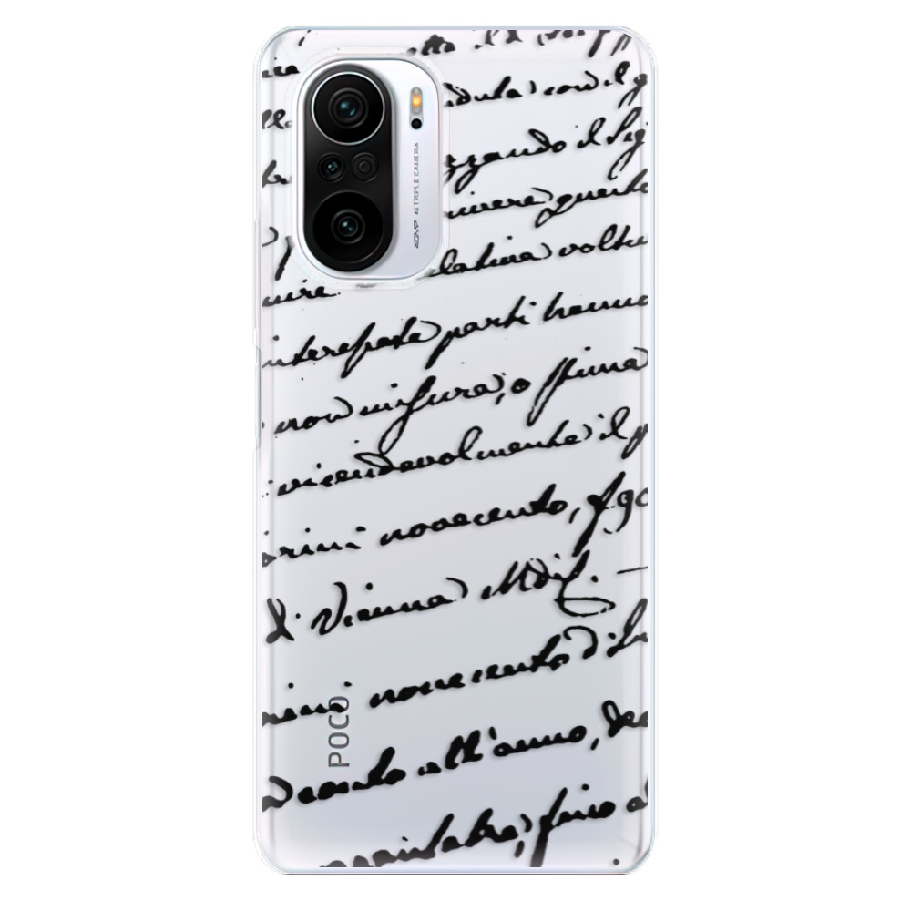 Odolné silikonové pouzdro iSaprio - Handwriting 01 - black - Xiaomi Poco F3