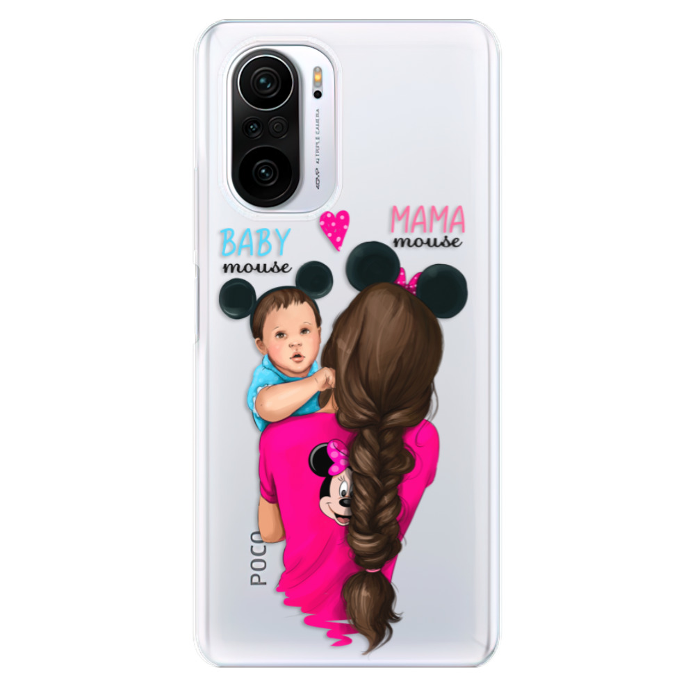 Odolné silikonové pouzdro iSaprio - Mama Mouse Brunette and Boy - Xiaomi Poco F3
