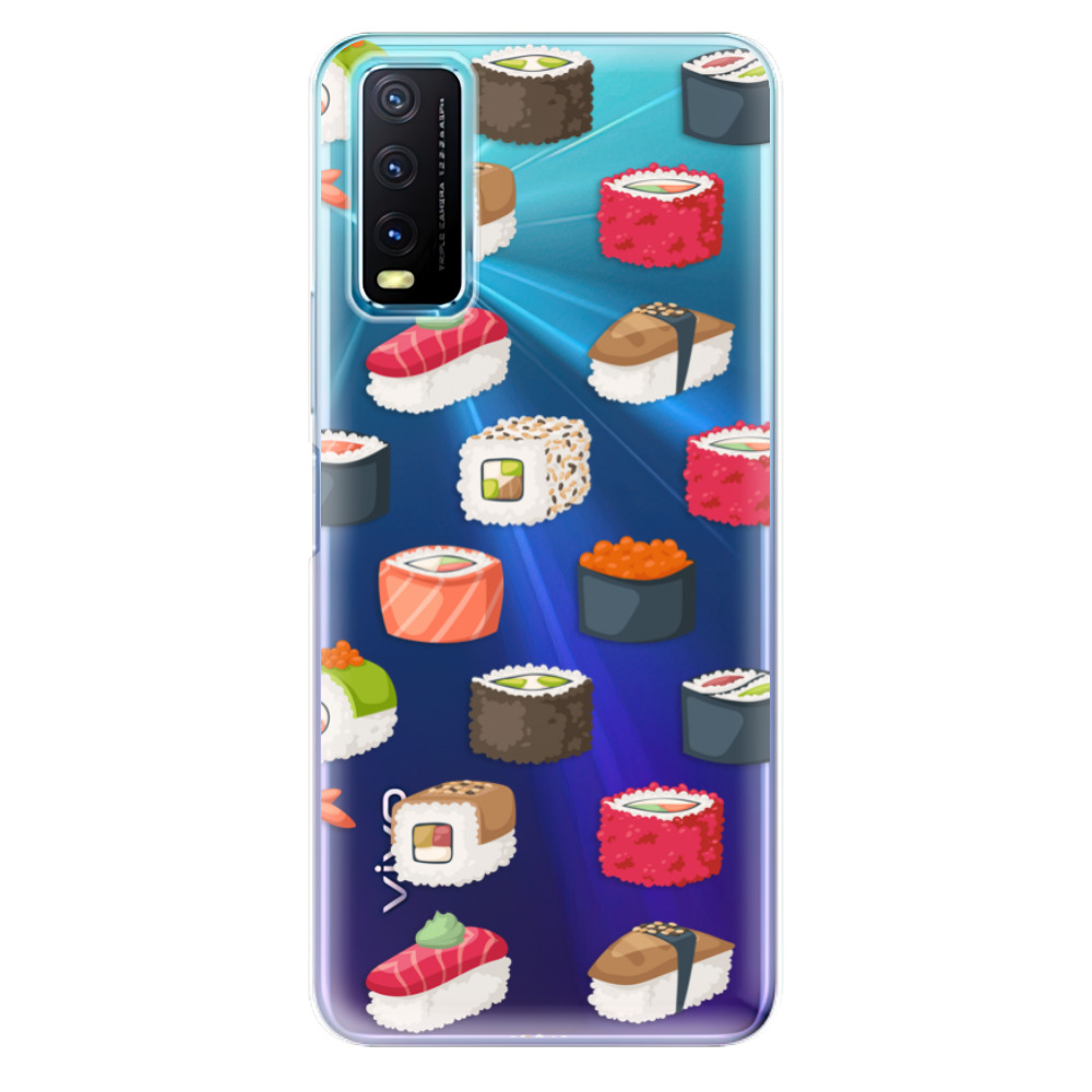 Odolné silikonové pouzdro iSaprio - Sushi Pattern - Vivo Y20s