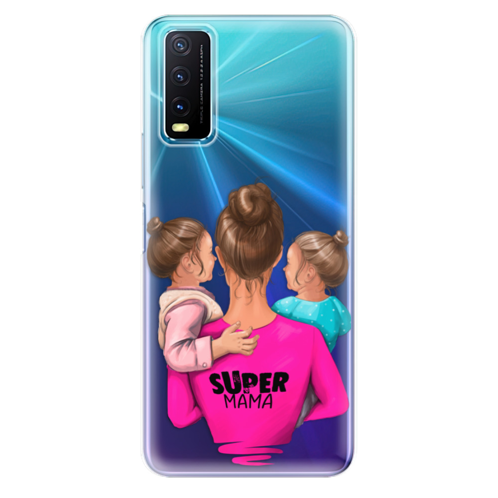 Odolné silikonové pouzdro iSaprio - Super Mama - Two Girls - Vivo Y20s