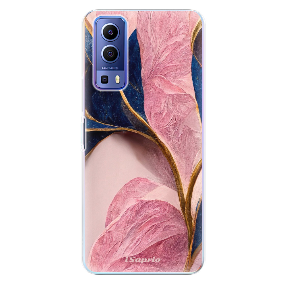 Odolné silikonové pouzdro iSaprio - Pink Blue Leaves - Vivo Y72 5G