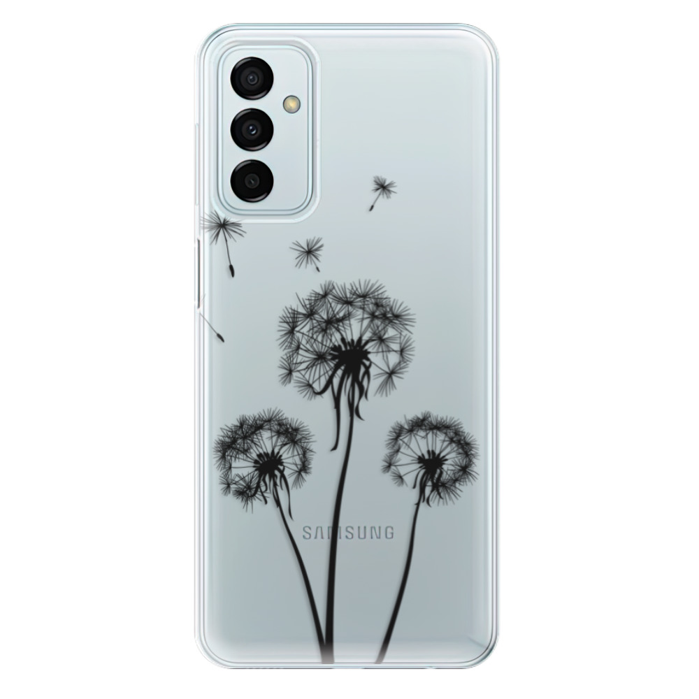 Silikonové odolné pouzdro iSaprio - Three Dandelions - black na mobil Samsung Galaxy M23 5G (Silikonový odolný kryt, obal, pouzdro iSaprio - Three Dandelions - black na mobilní telefon Samsung Galaxy M23 5G)