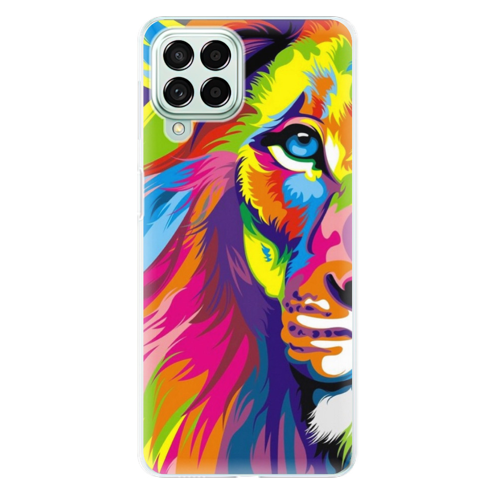 Silikonové odolné pouzdro iSaprio - Rainbow Lion na mobil Samsung Galaxy M53 5G (Silikonový odolný kryt, obal, pouzdro iSaprio - Rainbow Lion na mobilní telefon Samsung Galaxy M53 5G)