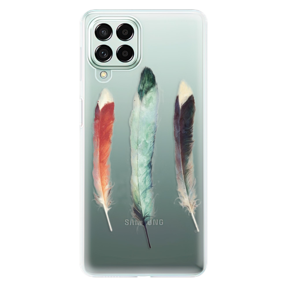 Odolné silikonové pouzdro iSaprio - Three Feathers - Samsung Galaxy M53 5G